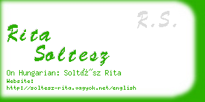 rita soltesz business card